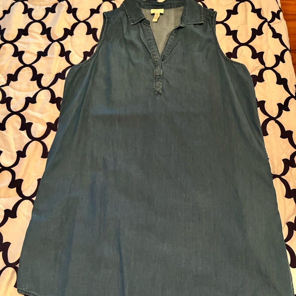 St. John's Bay Sleeveless Denim-Look Dress